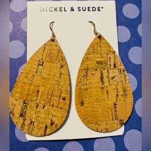 NWT Nickel & Suede Earrings